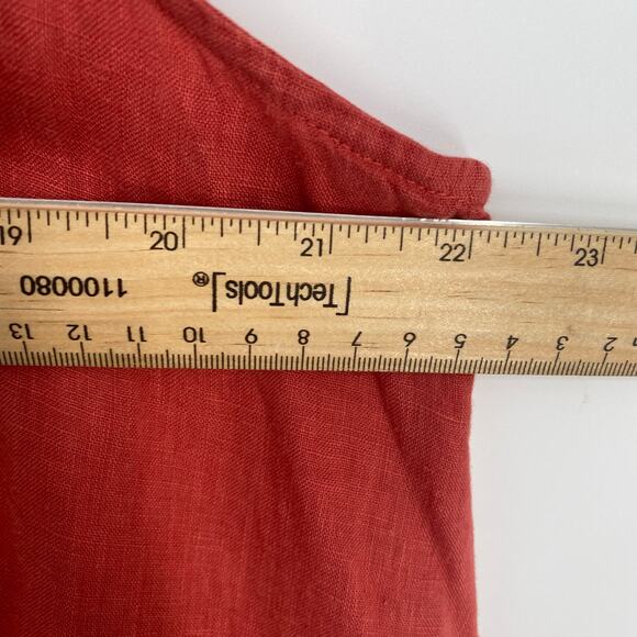 Match Point Dress Women’s XL Linen A-line Cowl Neck Lagenlook Coastal Vacation - Picture 6 of 7